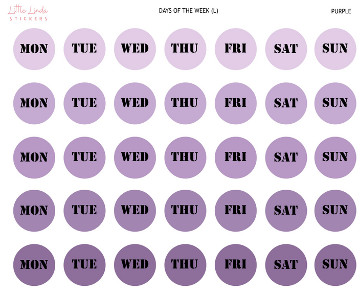 2024 | Days of the Week Circle - Large