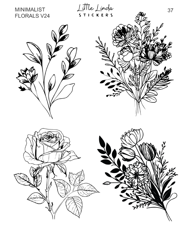 Minimal Florals v24 | 37 - 40