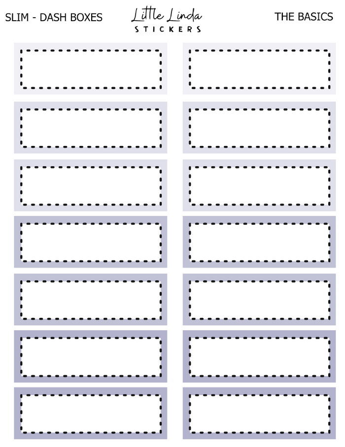 Functional | Slim Dash Line Boxes - 2023