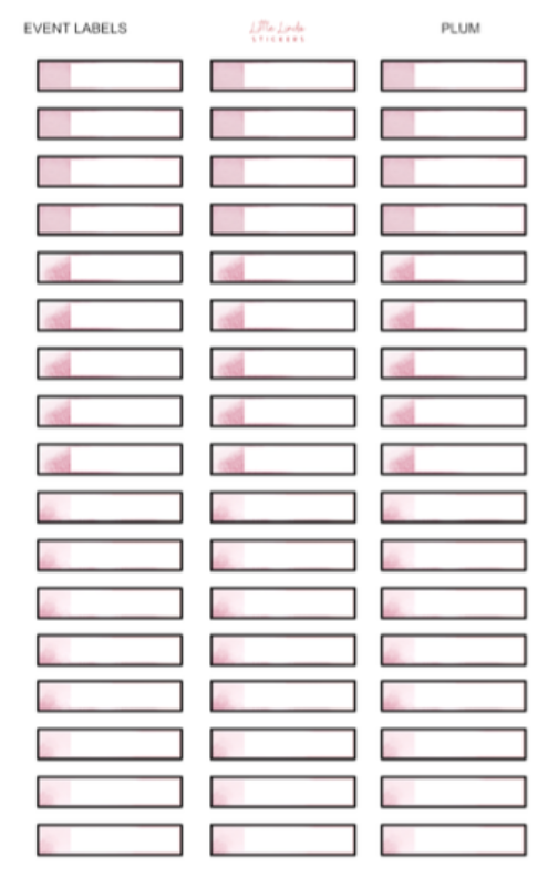 2026 | Event Label Boxes | Bold Outline