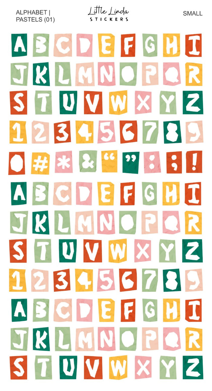 Junk Journal | Alphabet - Pastels