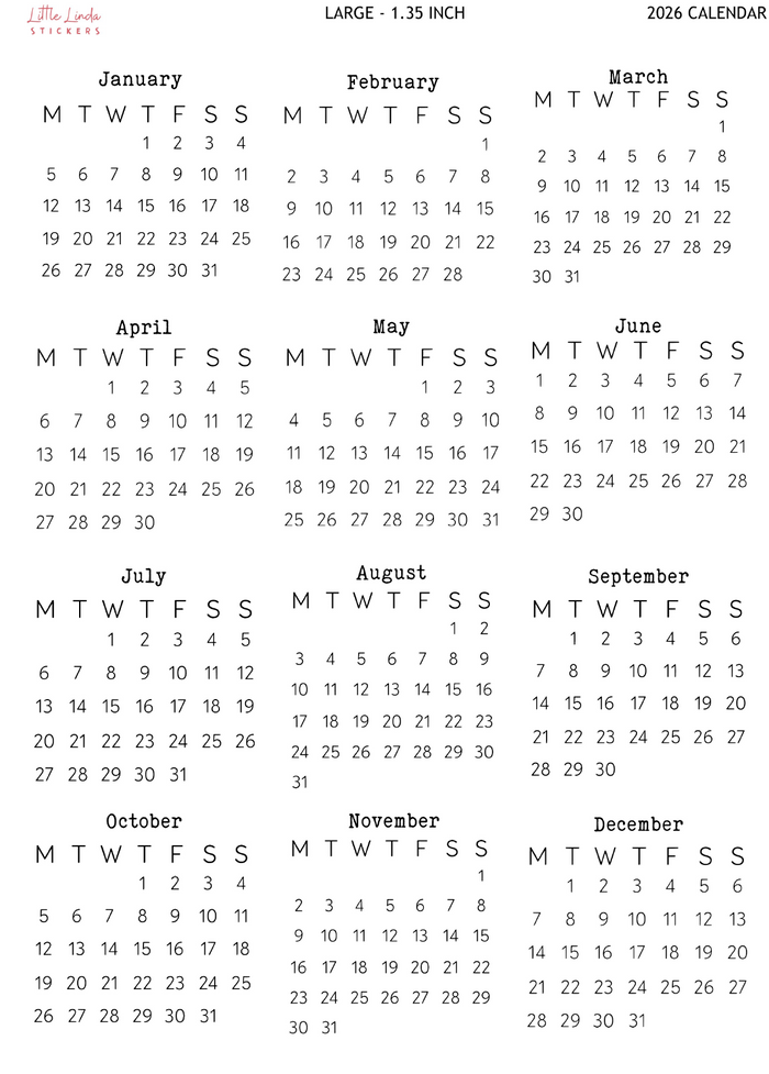 2026 | Calendars