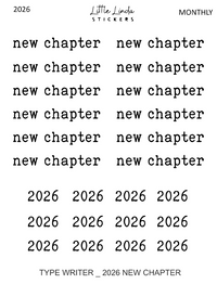 2026 | Monthly - Typewriter