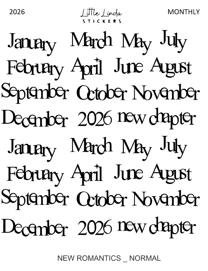 2026 | Monthly - New Romantics