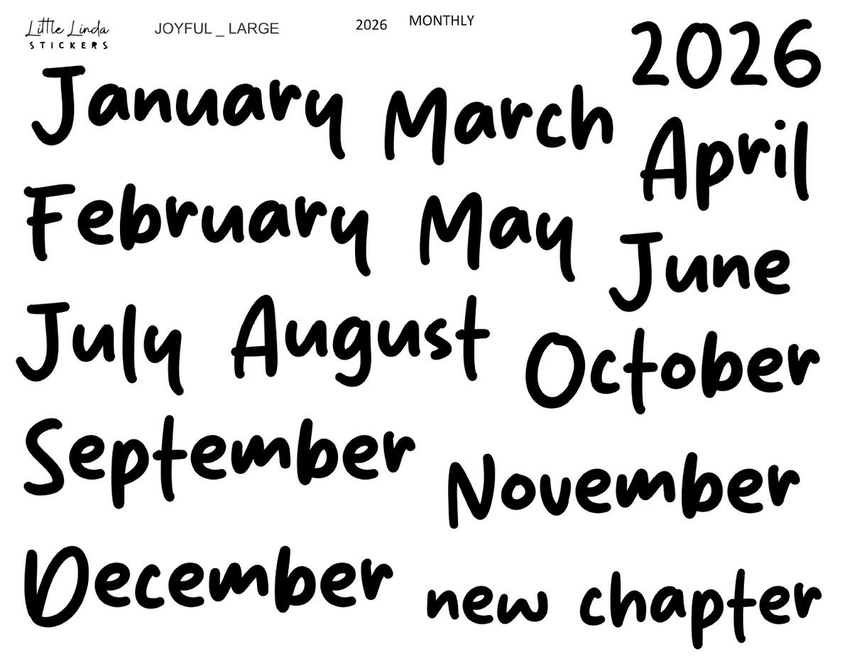 2026 | Monthly - Joyful