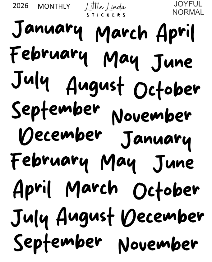 2026 | Monthly - Joyful
