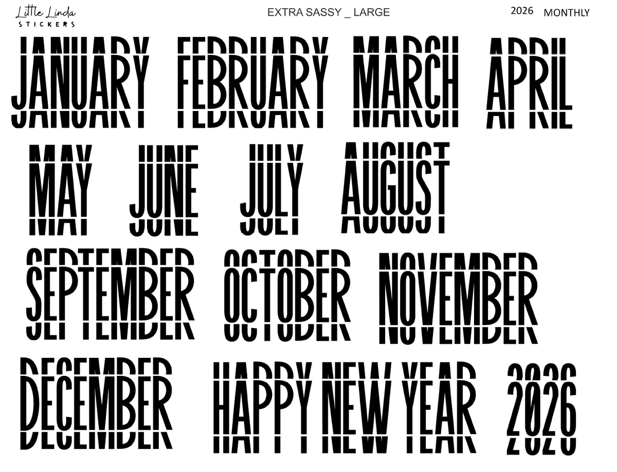 2026 | Monthly - Sassy