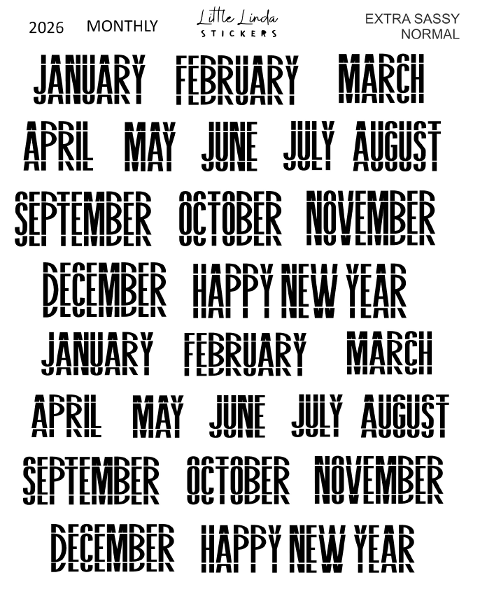 2026 | Monthly - Sassy