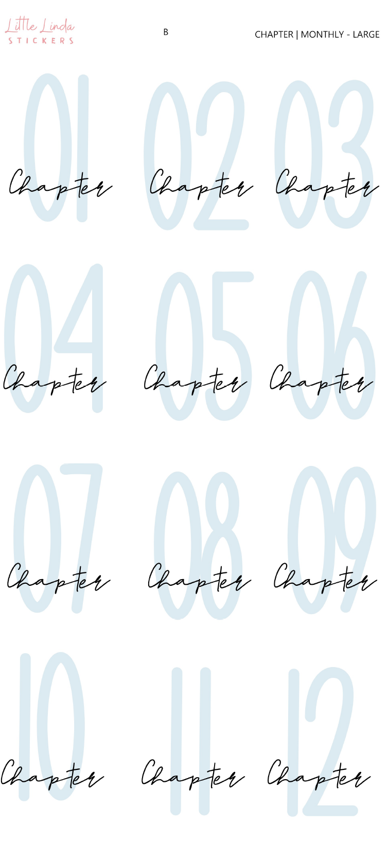 2026 | Monthly - Bold Numbers