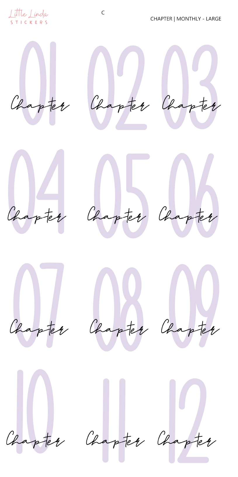 2026 | Monthly - Bold Numbers