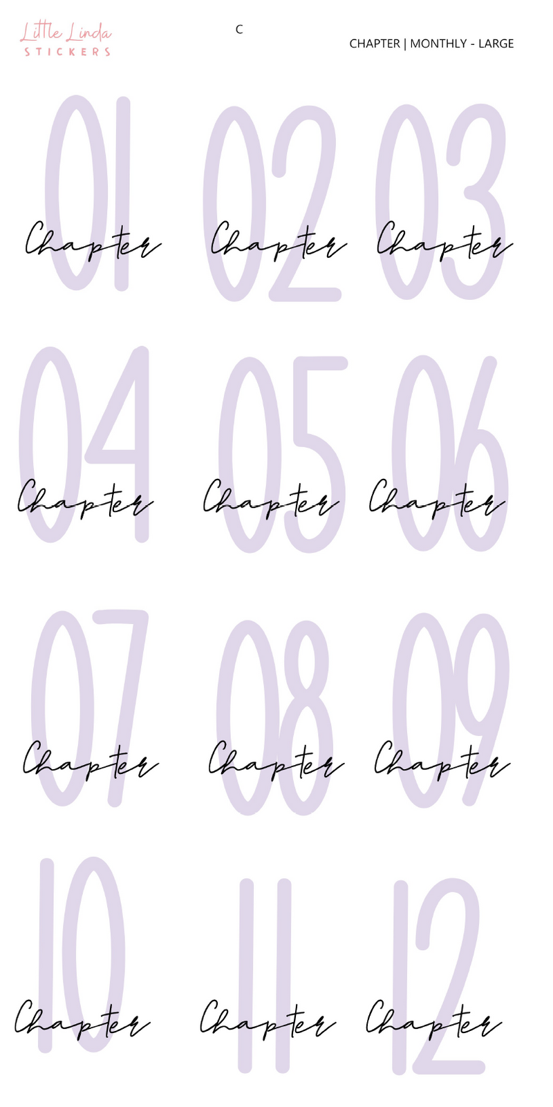 2026 | Monthly - Bold Numbers