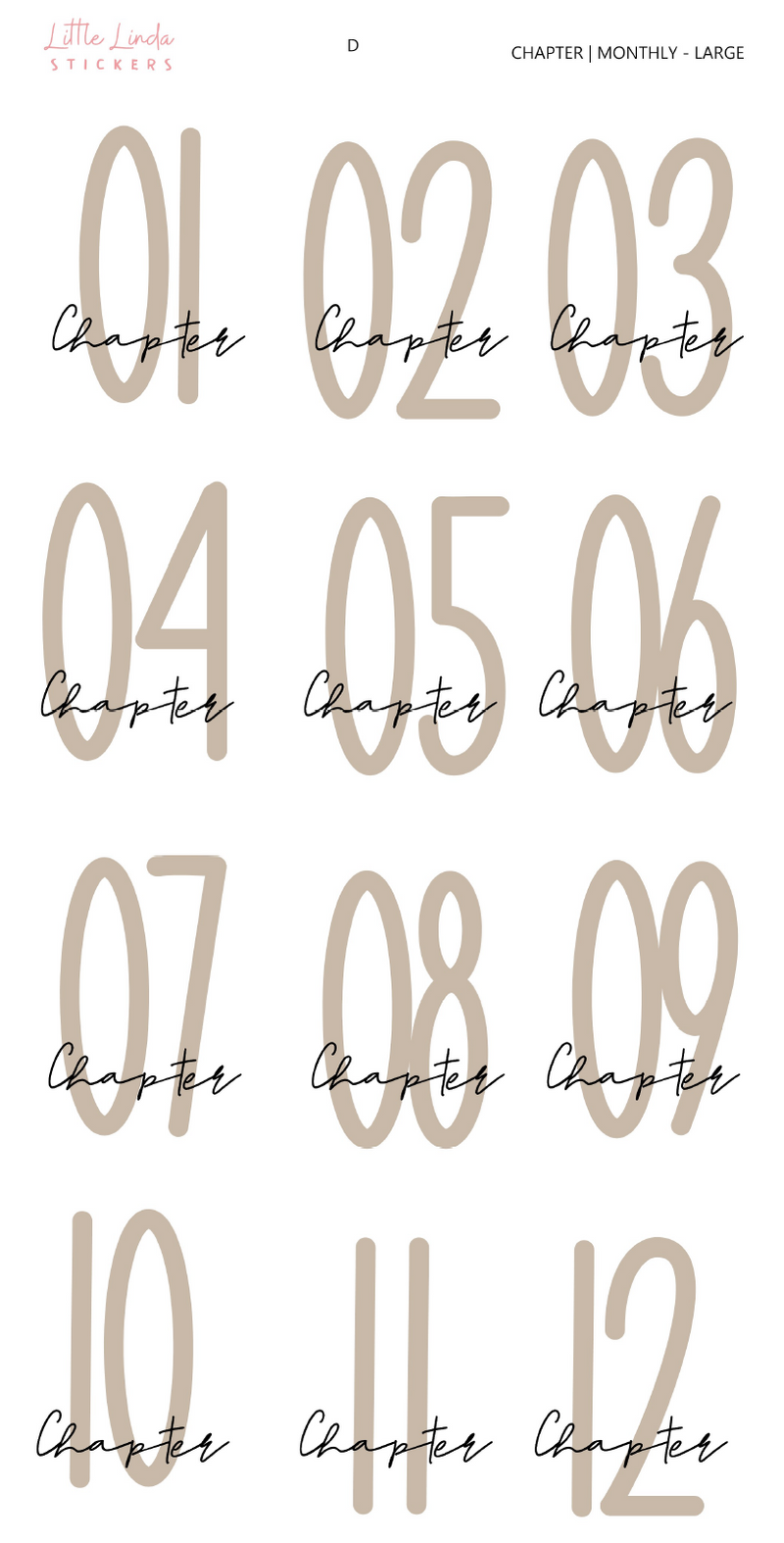2026 | Monthly - Bold Numbers
