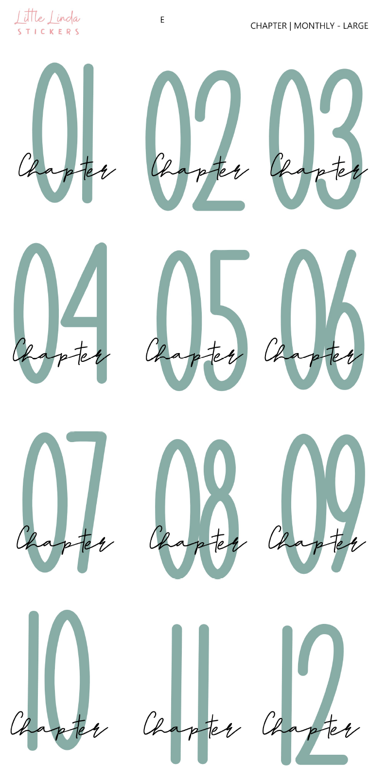 2026 | Monthly - Bold Numbers