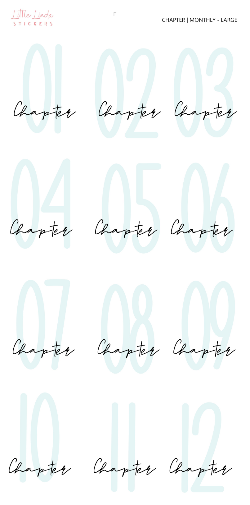 2026 | Monthly - Bold Numbers