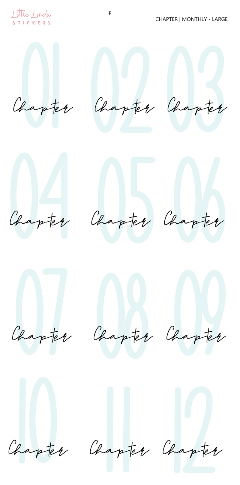 2026 | Monthly - Bold Numbers