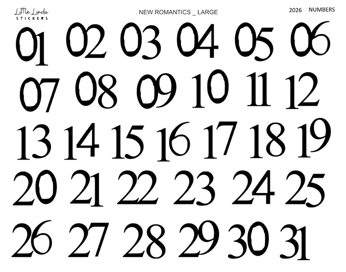 2026 | Numbers - New Romantics