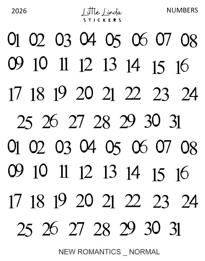 2026 | Numbers - New Romantics