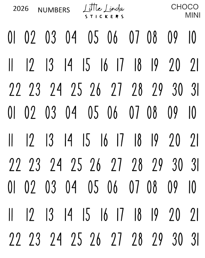 2026 | Numbers - Choco