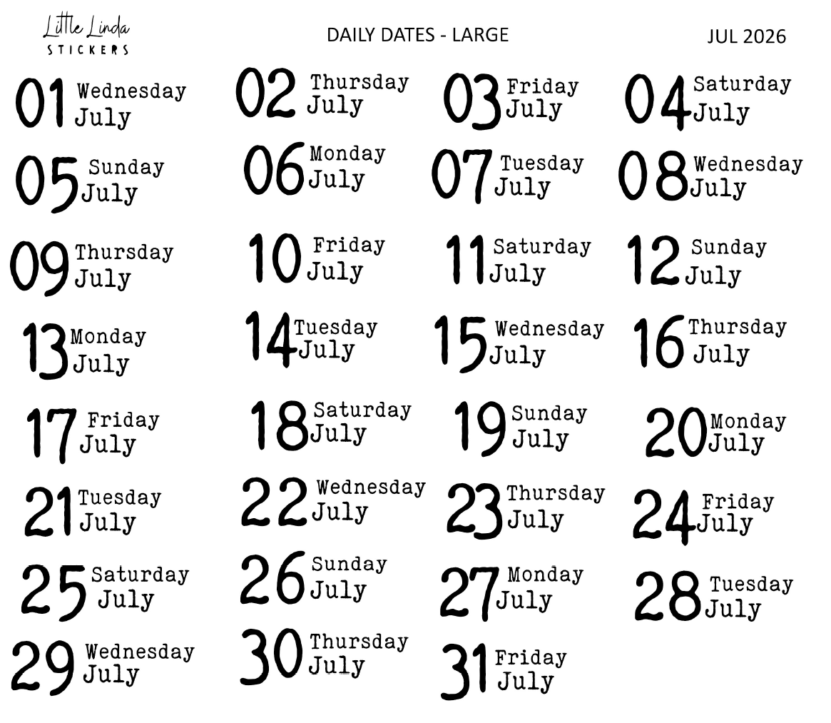2026 | Back to Basics - DAILYS (Large)