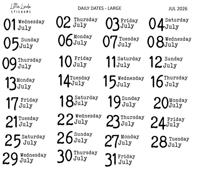 2026 | Back to Basics - DAILYS (Large)