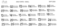 2026 | Back to Basics - DAILYS (Mini)