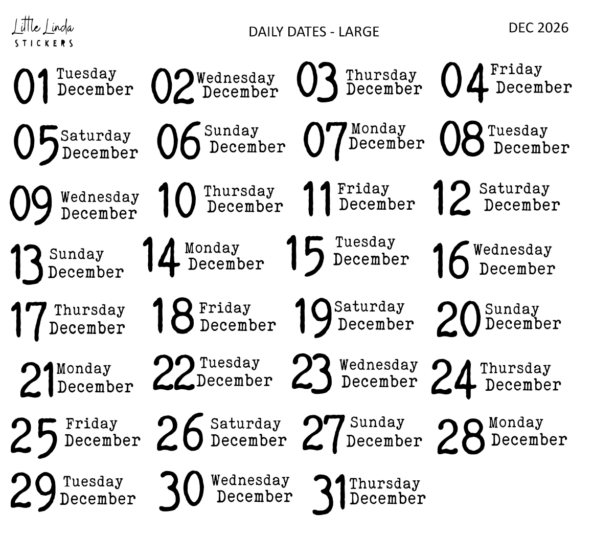 2026 | Back to Basics - DAILYS (Large)