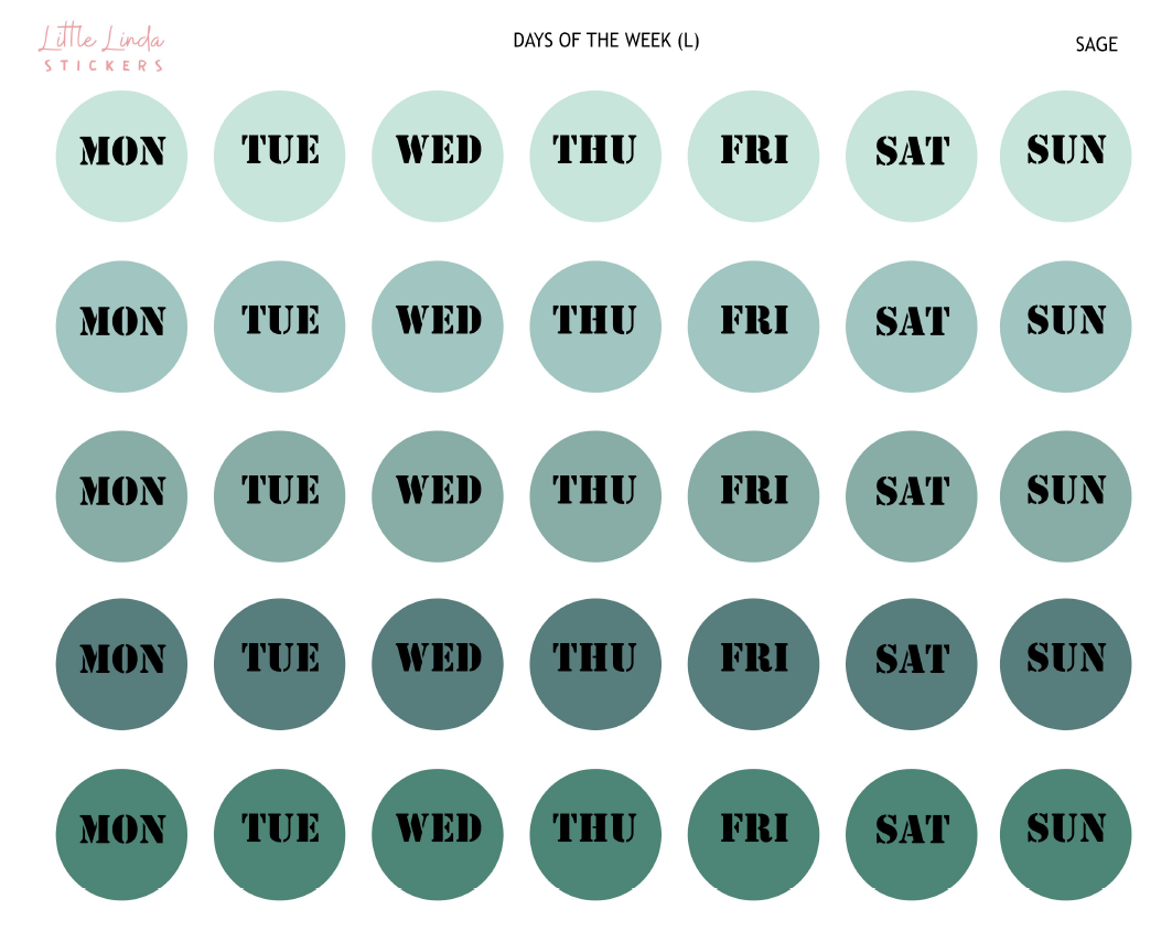 2024 | Days of the Week Circle - Large