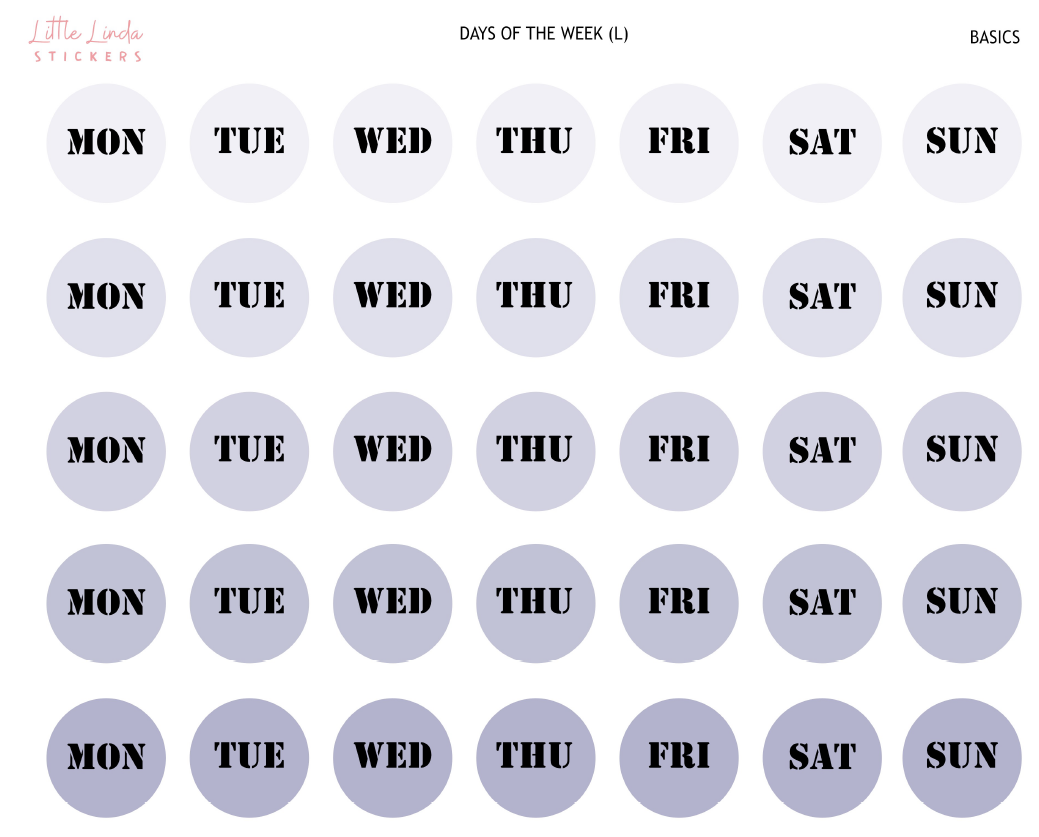 2024 | Days of the Week Circle - Large