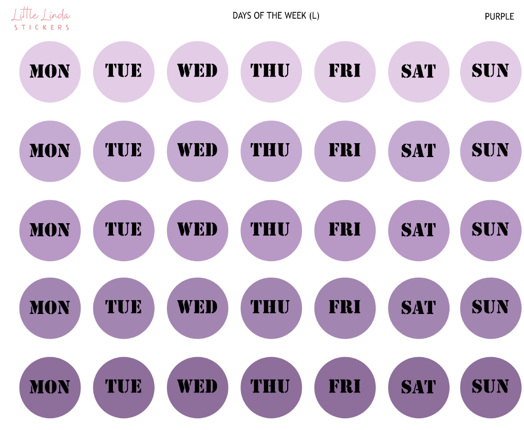 2024 | Days of the Week Circle - Large