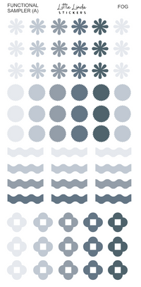 2027 | Sampler A | The Basic Edit planner stickers, Fog / Glossy