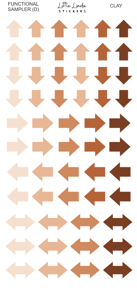 2027 | Sampler D | The Basic Edit planner stickers, Clay / Glossy