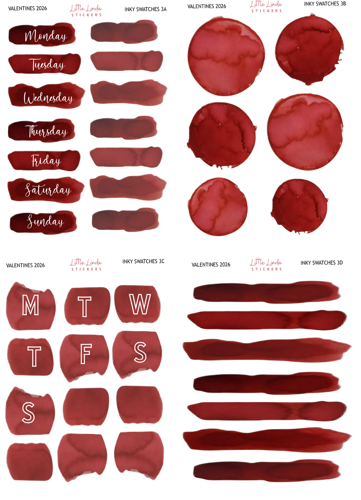 Valentines 2026 | Inky Swatches 3