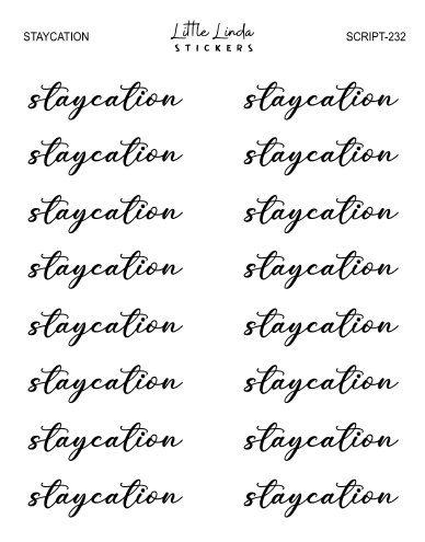 Staycation | SCRIPT