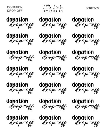 Donation Drop-off | SCRIPT