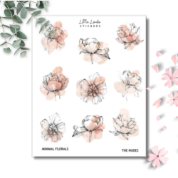 Minimal Watercolour Florals III