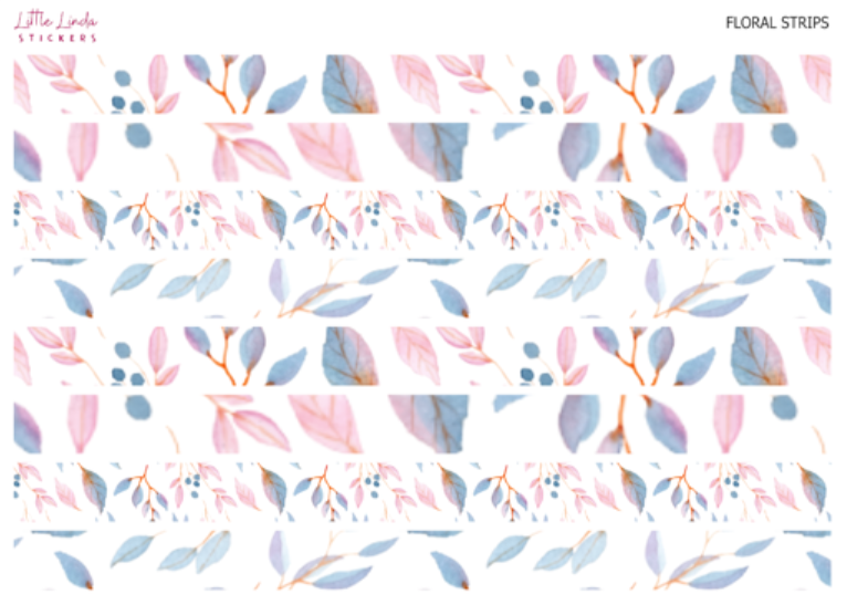 Floral Washi Strips | Style 1 - 9