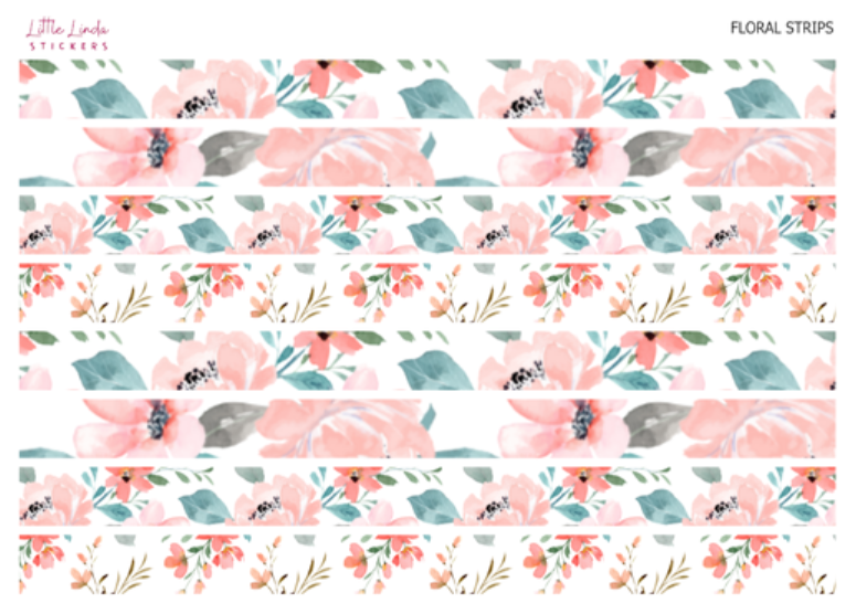 Floral Washi Strips | Style 1 - 9