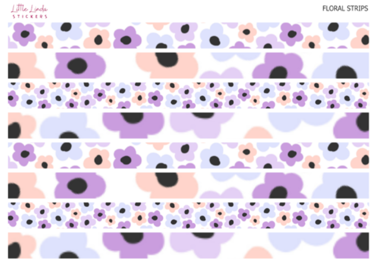 Floral Washi Strips | Style 1 - 9