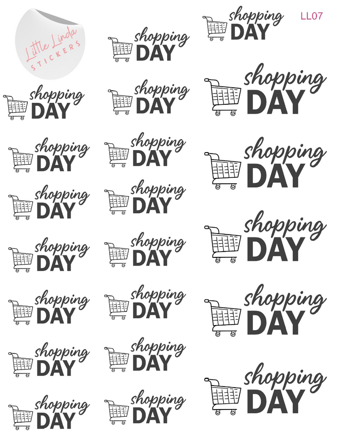 Shopping Day Stickers