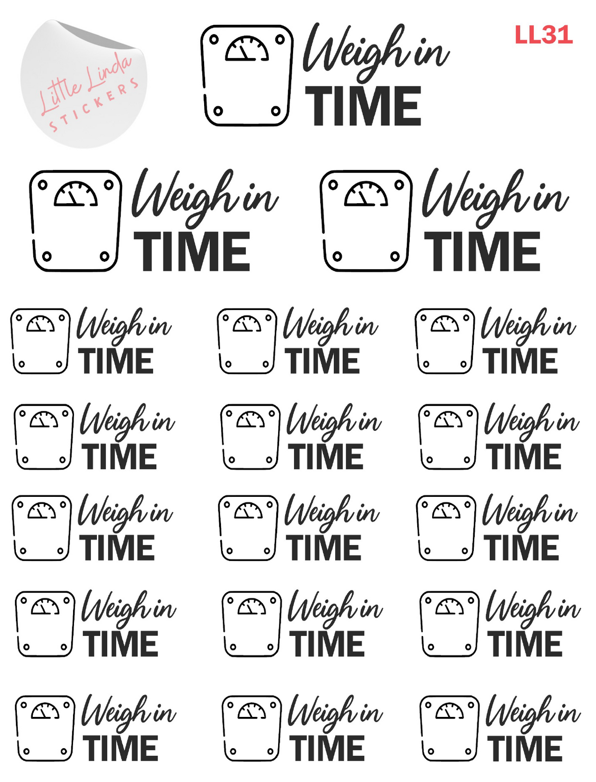 Weigh In Stickers