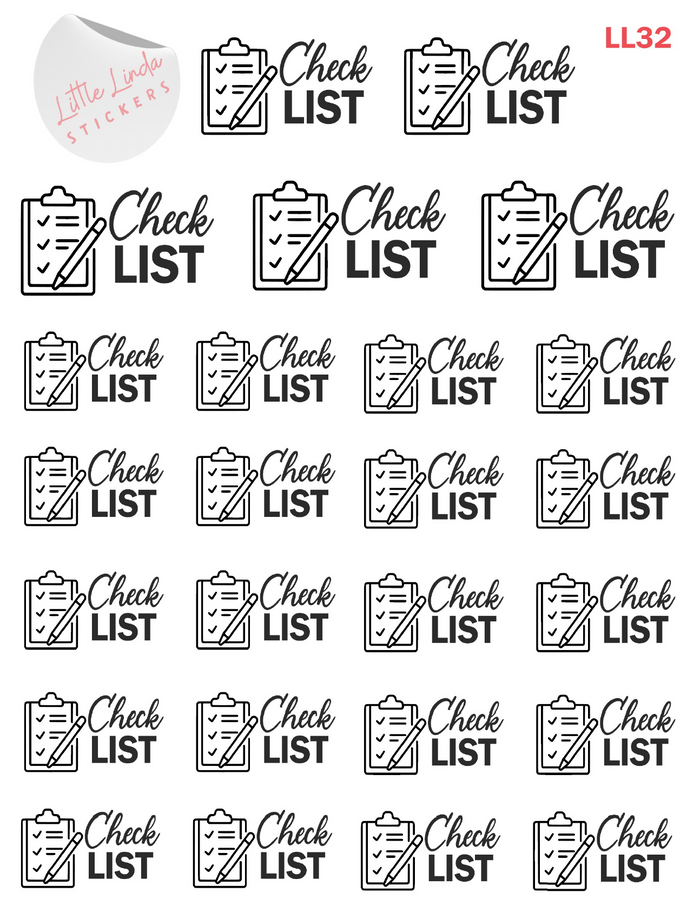 Checklist Stickers