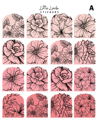 Floral Line Art Shapes