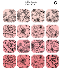 Floral Line Art Shapes