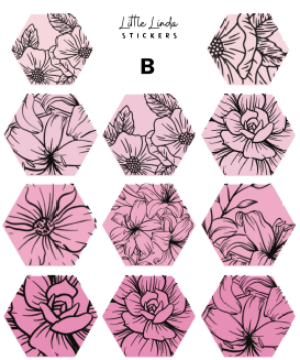 Floral Line Art Shapes