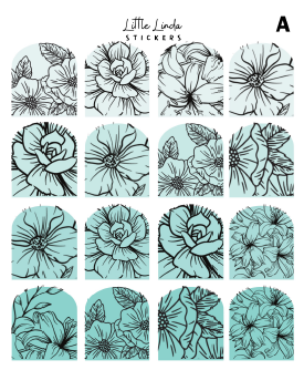 Floral Line Art Shapes