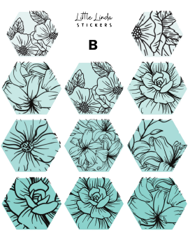 Floral Line Art Shapes