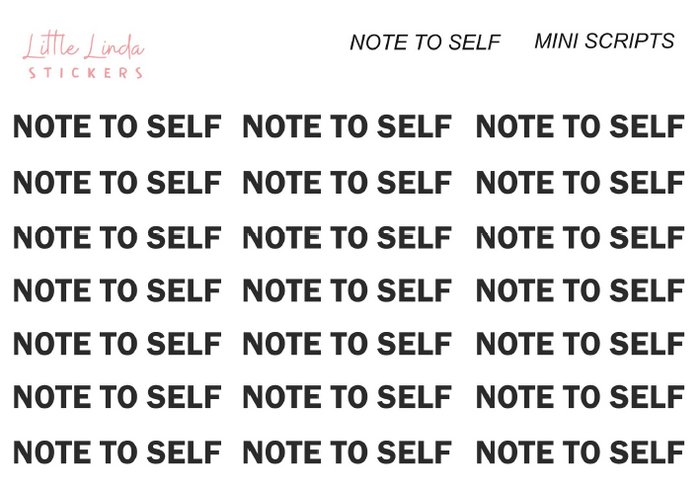 Note to Self - Mini